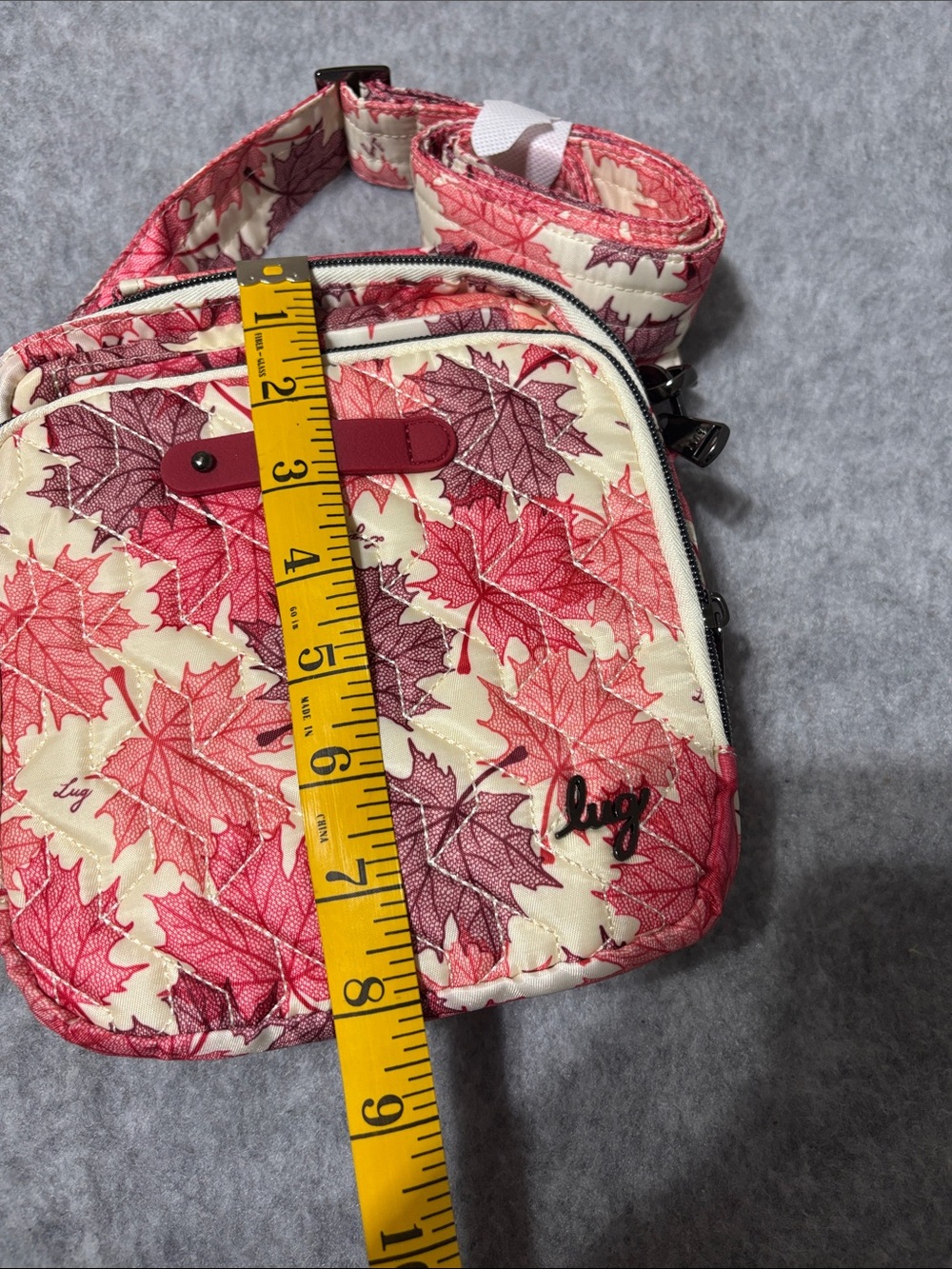 Lug RFID Crossbody with Charm Bar Skeeter Maples Cream NWT - Picture 13 of 14